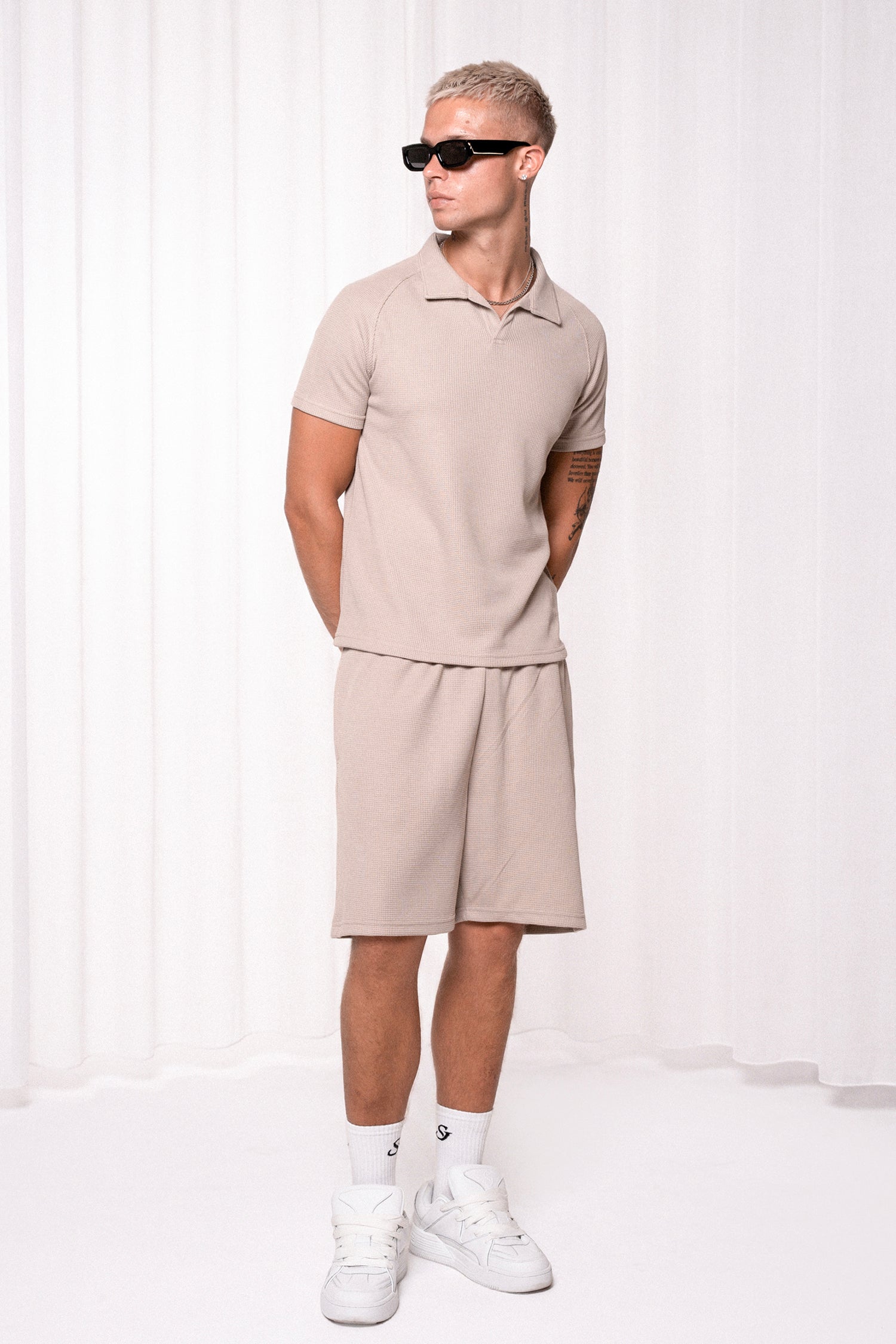 Slim Waffle Polo