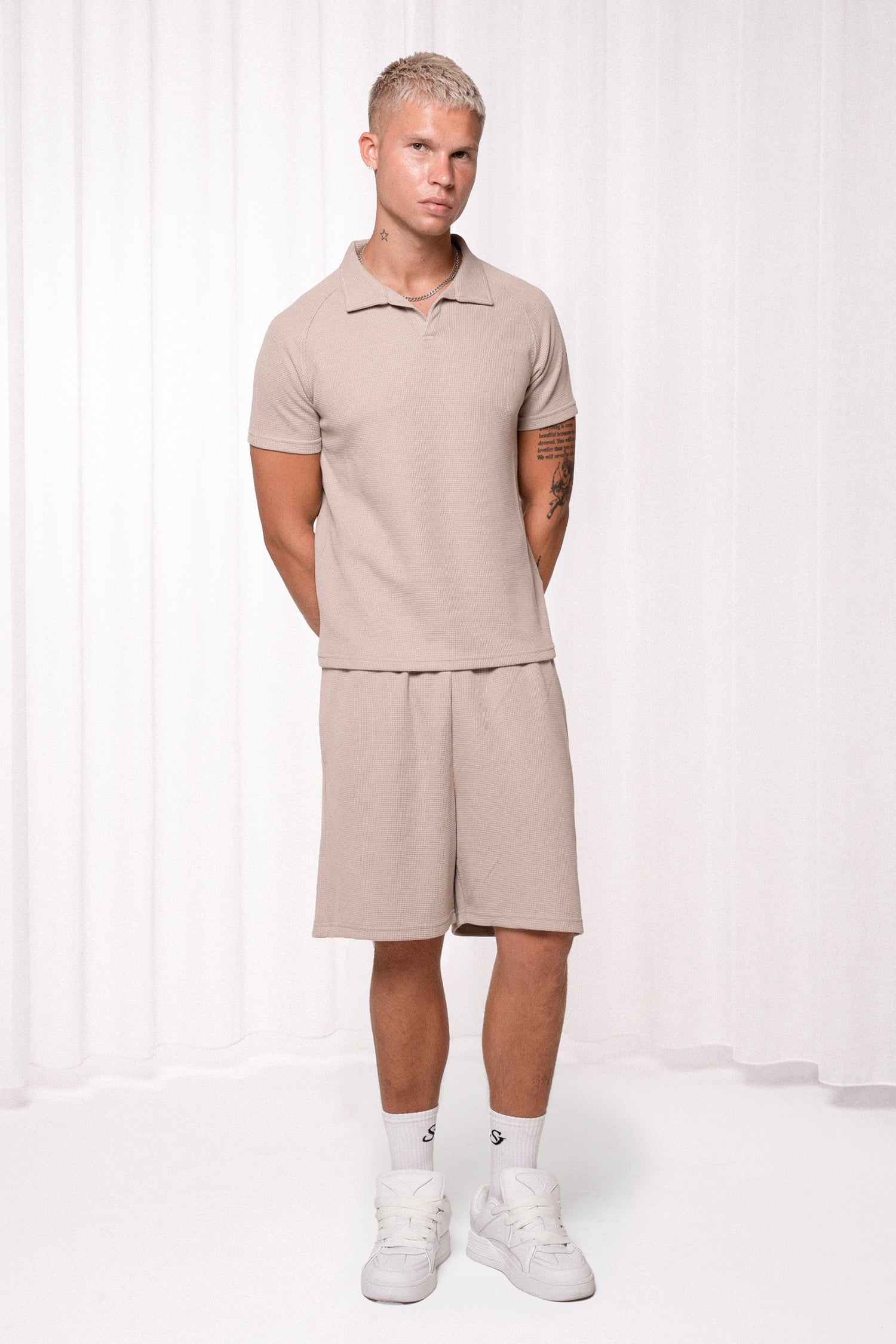 Slim Waffle Polo
