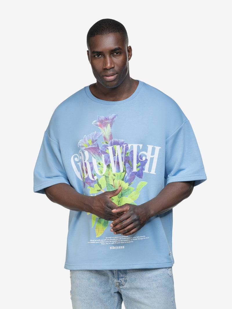GROWTH FLOWER TEE BABYBLUE
