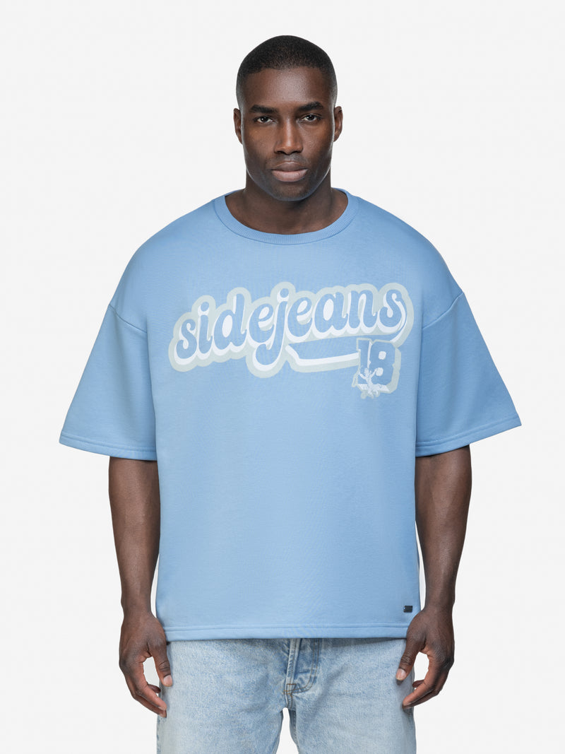 COLLEGE SIDEJEANS TEE BABYBLUE