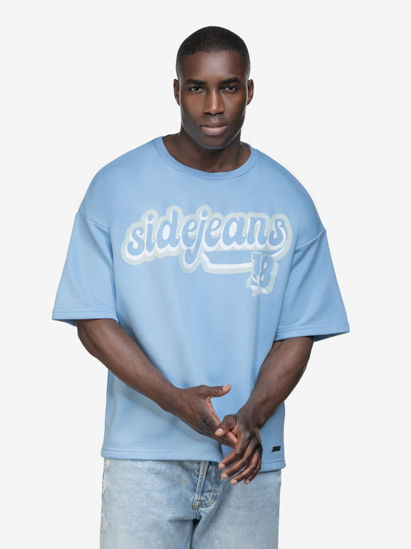COLLEGE SIDEJEANS TEE BABYBLUE