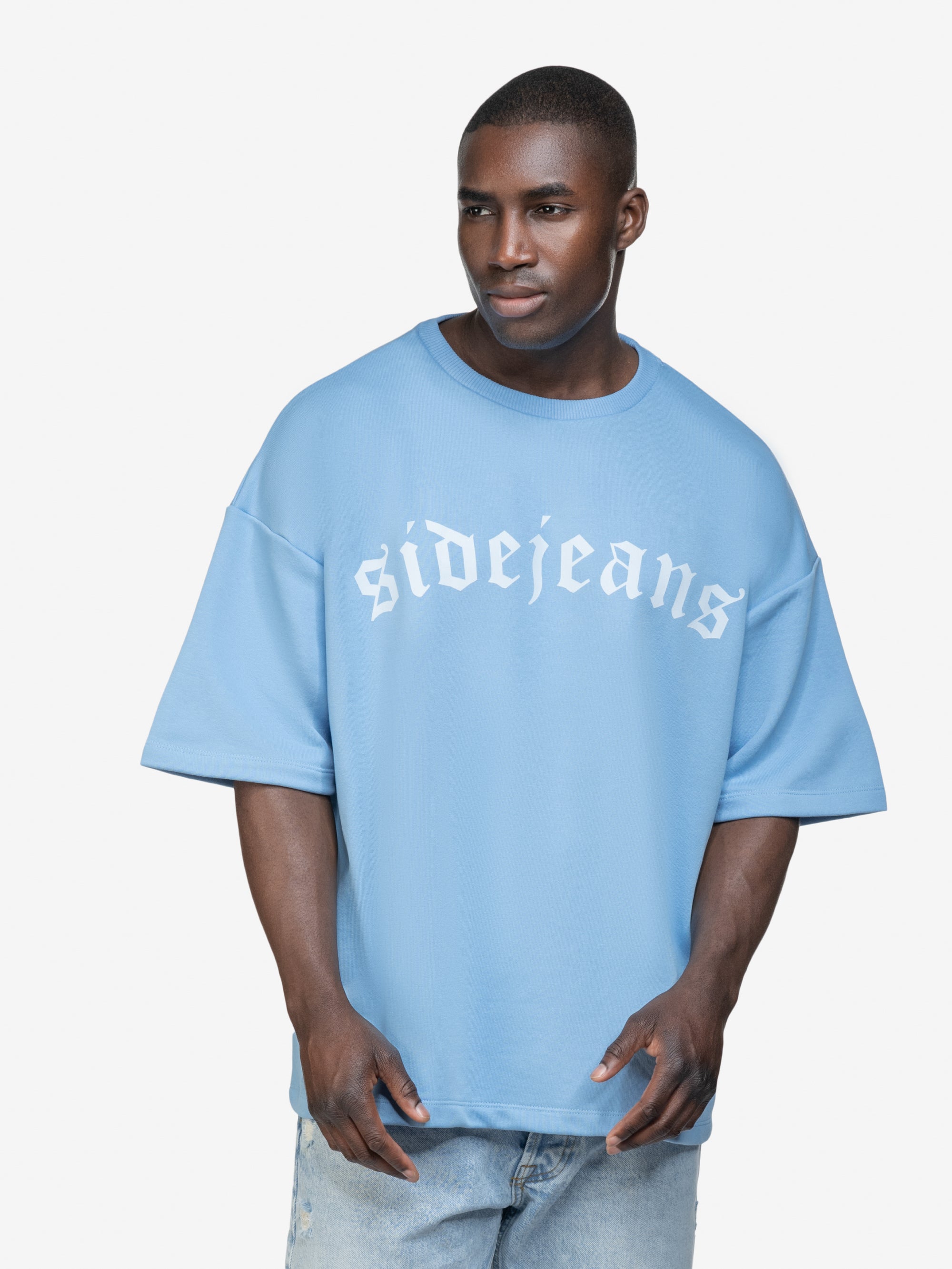 BASIC SIDEJEANS TEE BABYBLUE