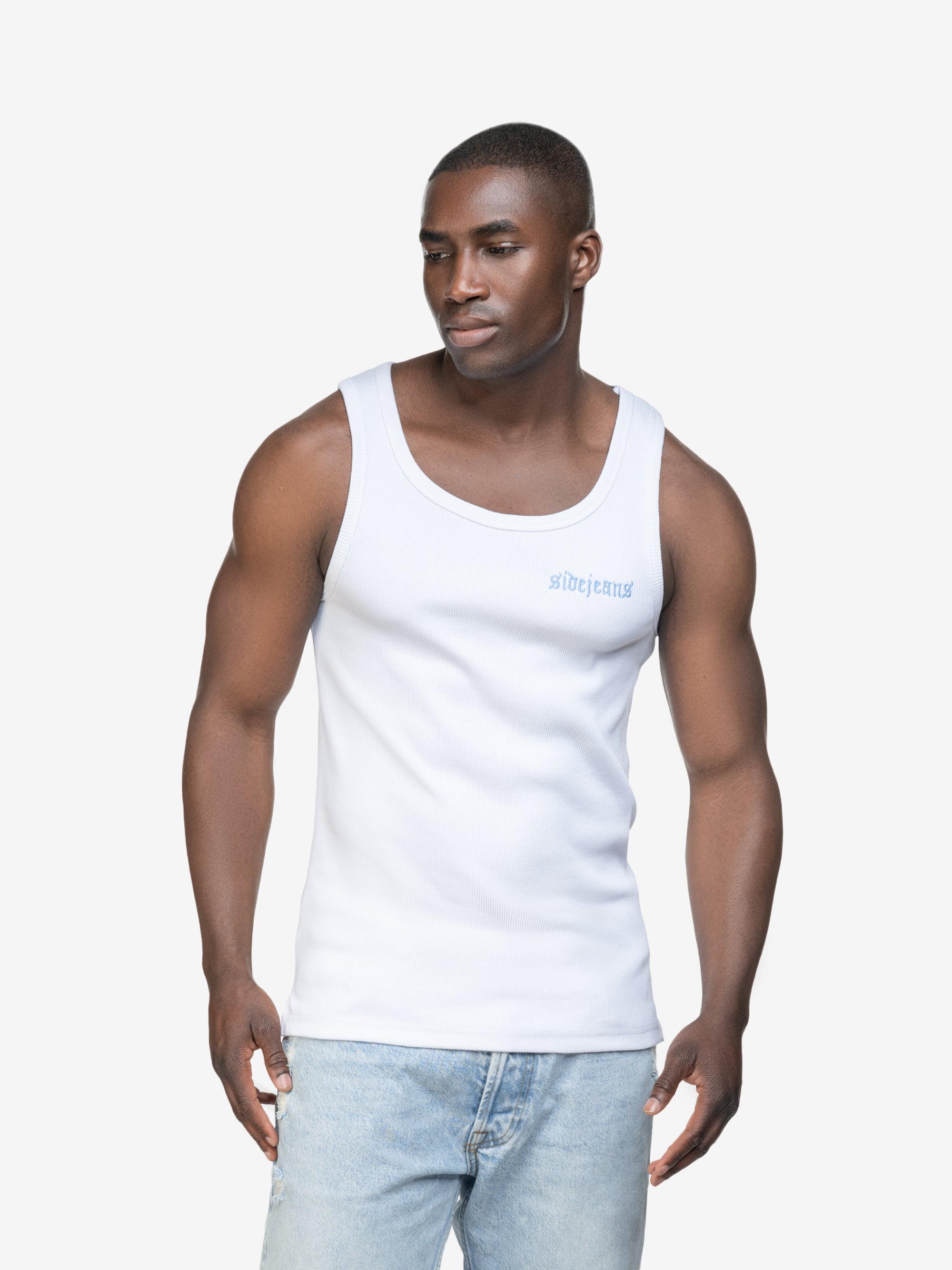 SIDEJEANS TANKTOP WHITE