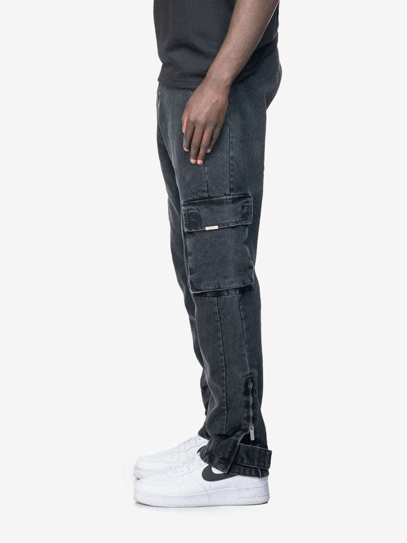 SIDEJEANS CARGO JEANS BLACK
