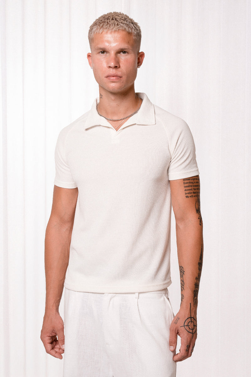 Slim Waffle Polo