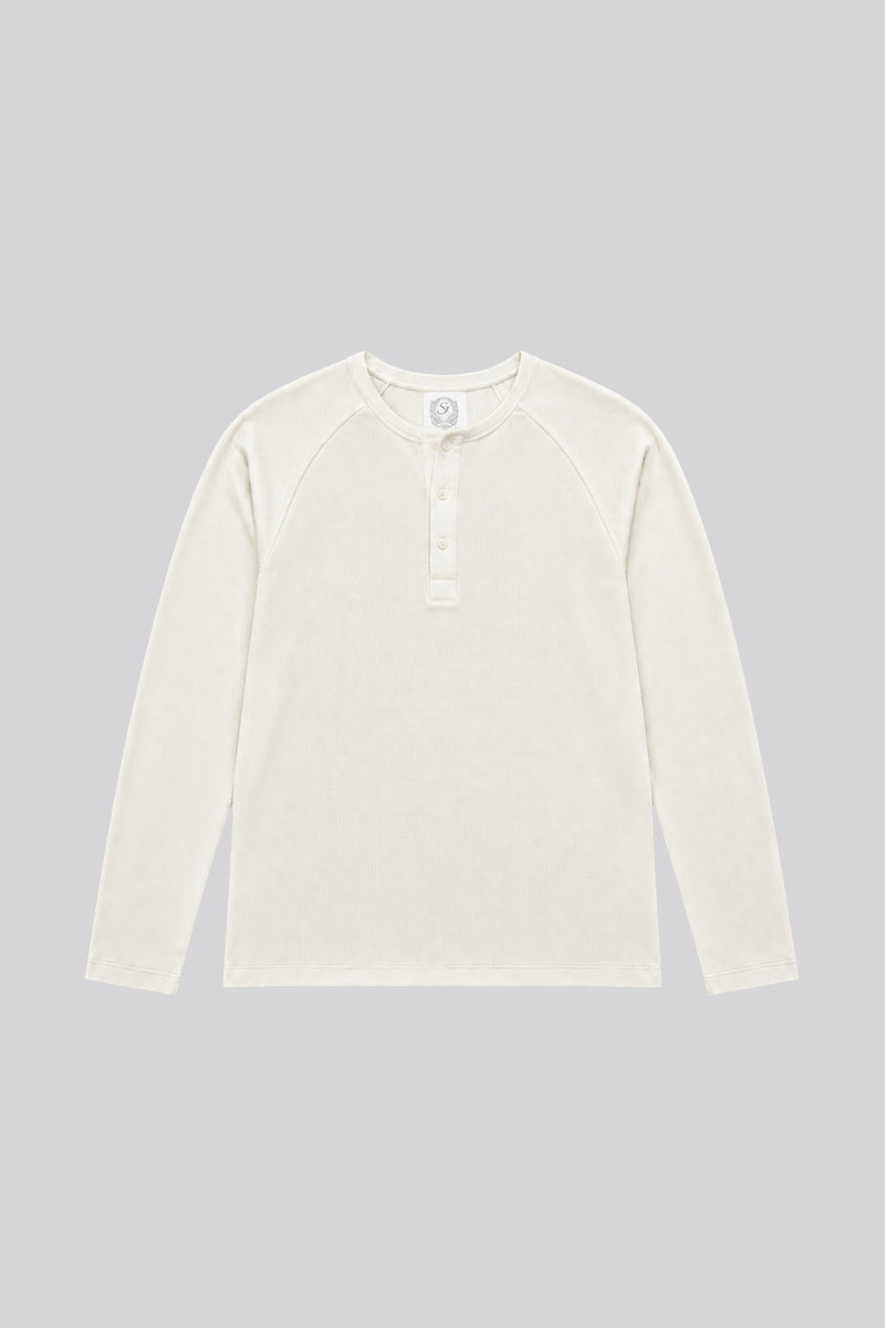 Waffle Slim Henley Longsleeve