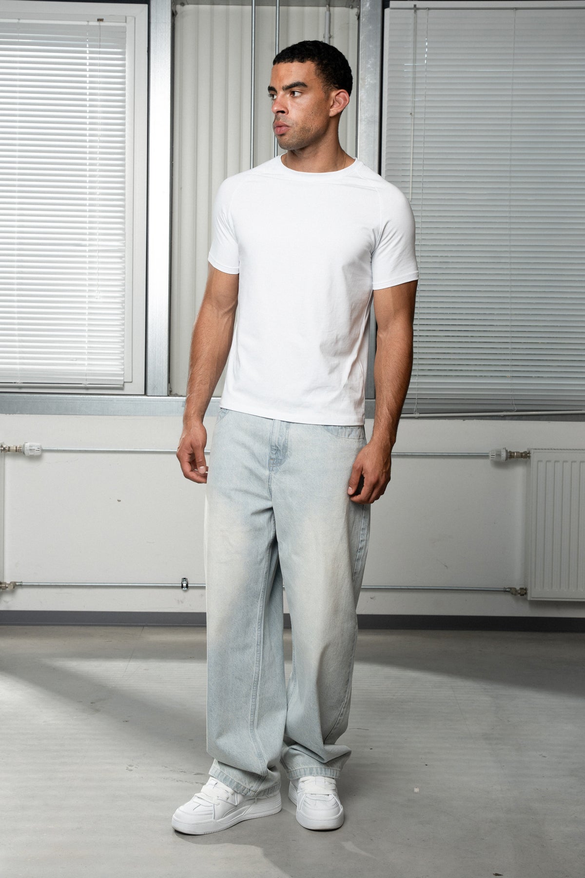Washed Wide Denim