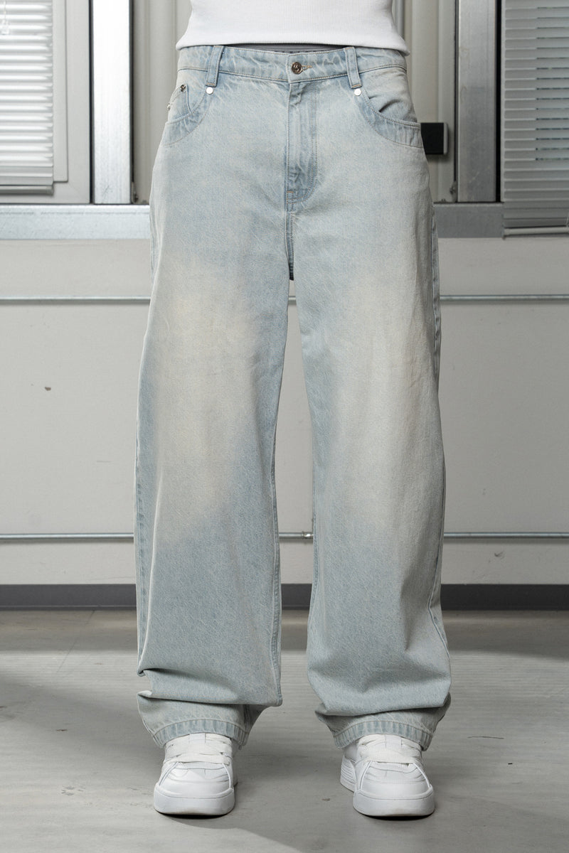 Washed Wide Denim