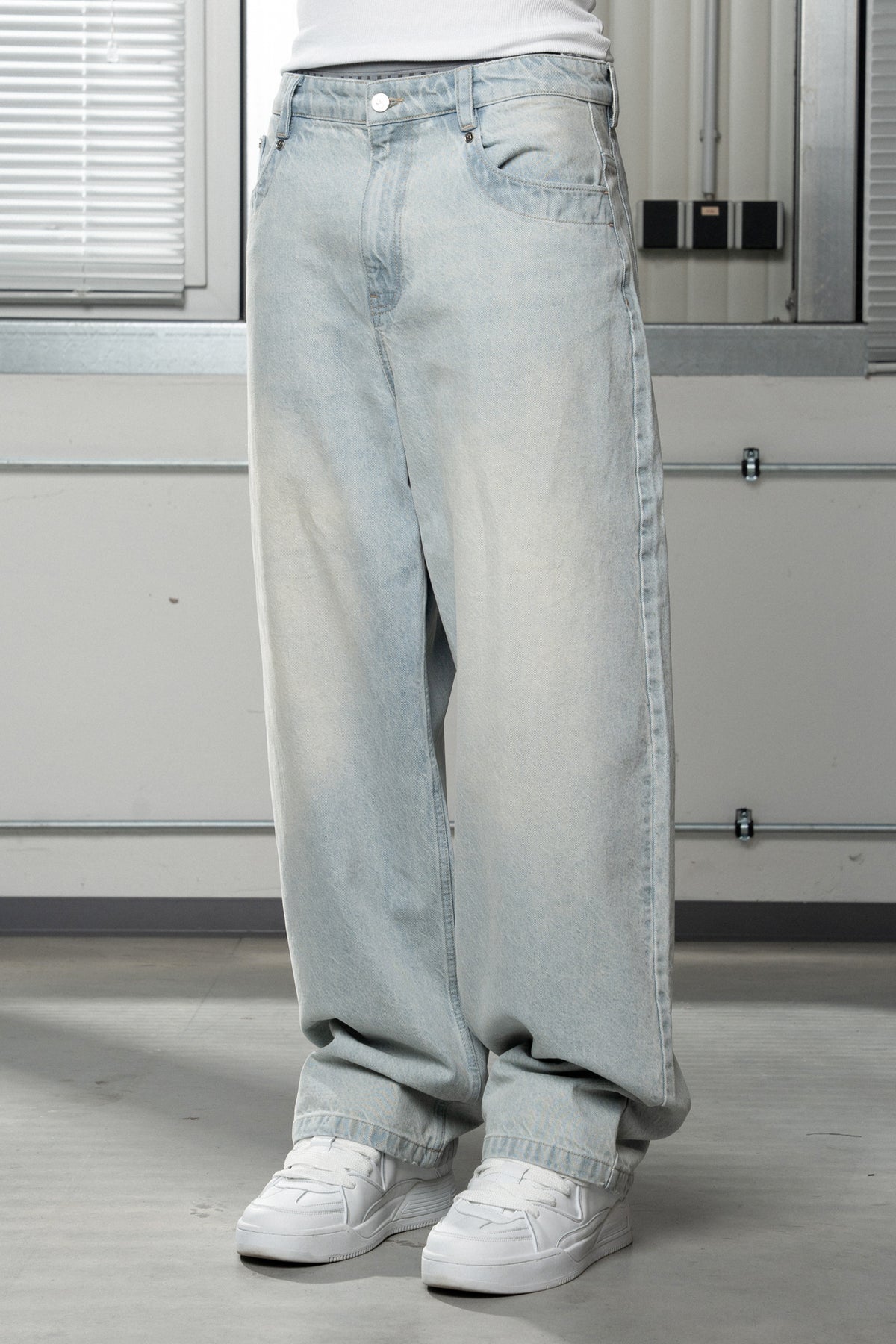 Washed Wide Denim