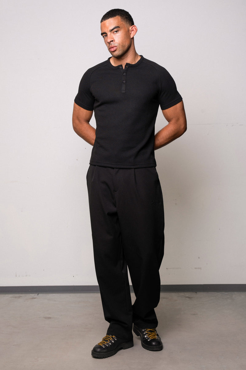 Waffle Slim Henley
