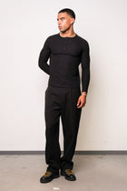 Waffle Slim Henley Longsleeve