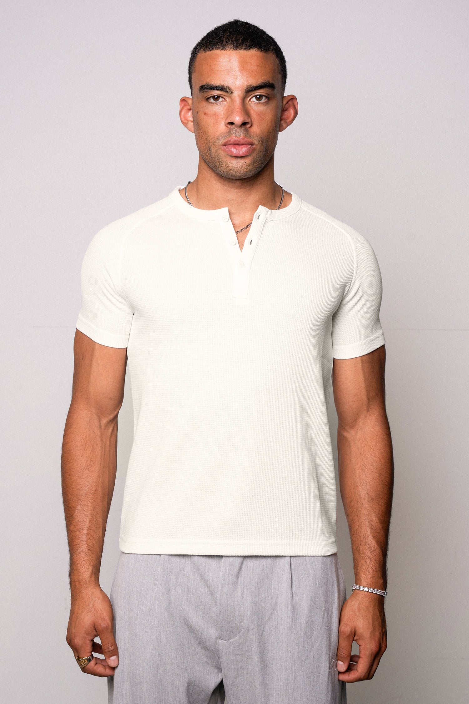 Waffle Slim Henley