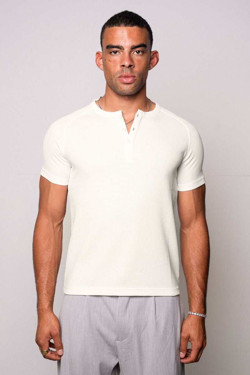 Waffle Slim Henley