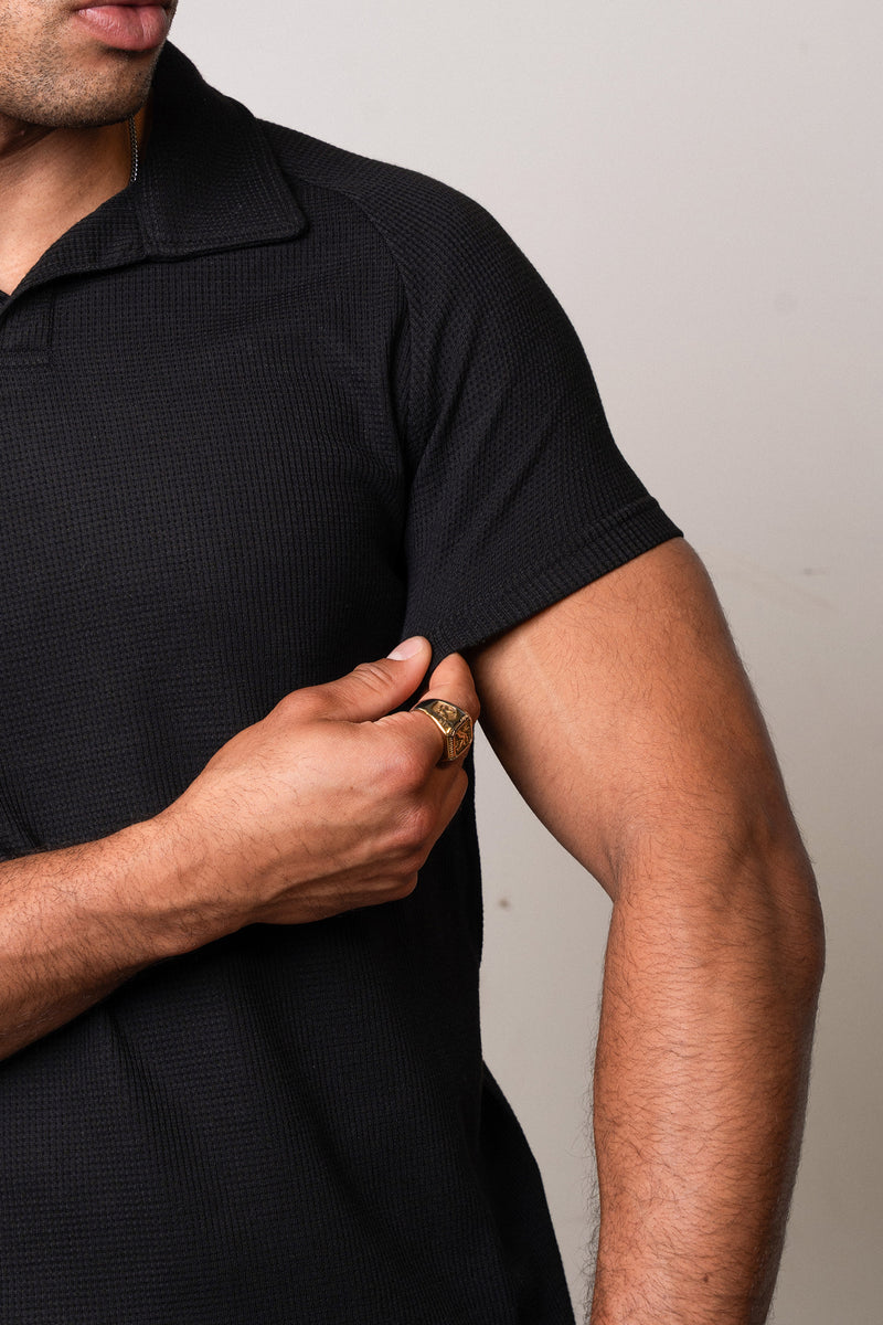 Slim Waffle Polo