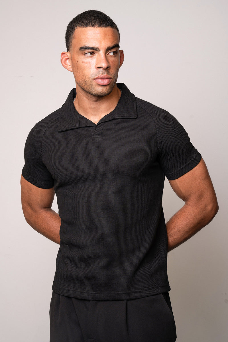 Slim Waffle Polo