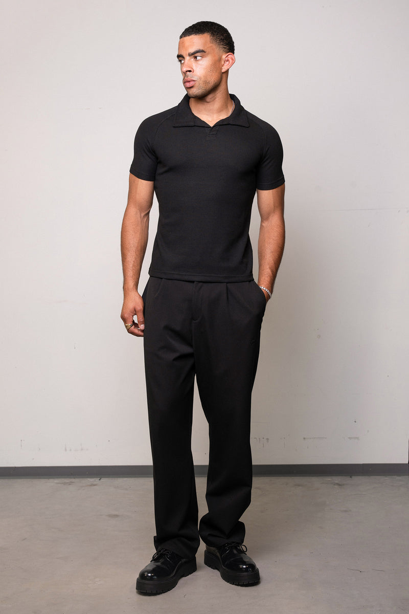 Slim Waffle Polo