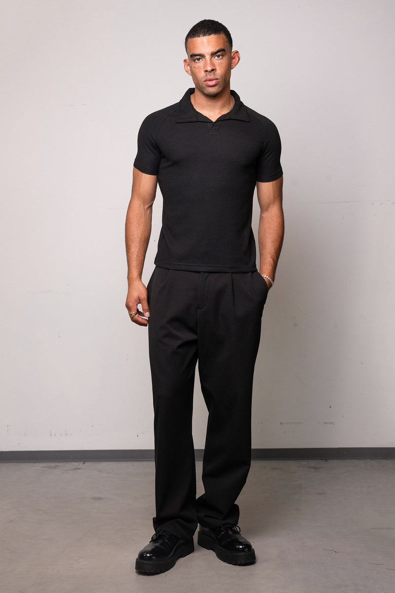 Slim Waffle Polo