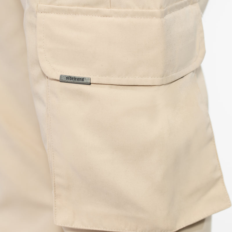 SIDEJEANS CARGO PANTS BEIGE