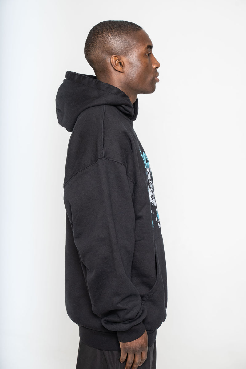 HEAVY "FEARLESS" HOODIE BLACK